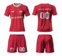 Football Kits for Kids, Personalised Football Kit Kids with Name Number,Team Logo, Gifts for Boys Men,Polyester