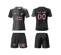 Football Kits for Kids, Personalised Football Kit Kids with Name Number,Team Logo, Soccer Ball Gifts for Boys Men Women,Polyester