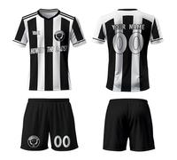 Football Kits for Kids, Personalised Newcastle Football Kit Kids with Name Number,Team Logo,Personalised Shirt Gifts for Boys Men,Newcastle Fans Gift