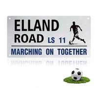 Football Leeds United Elland Road Street Sign, Leeds United Gifts for Men Boys, 30 x 15 cm Waterproof Metal Poster Retro Modern Sign for Leeds United Merchandise