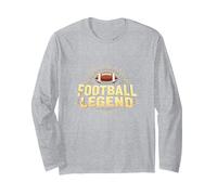 Football Legend: Vintage Gridiron Glory for Sports Fans Long Sleeve T-Shirt, Adult Unisex, Heather Grey, M