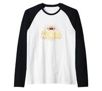 Football Legend: Vintage Gridiron Glory for Sports Fans Raglan Baseball Tee, Men, Black/White, XL