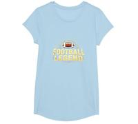 Football Legend: Vintage Gridiron Glory for Sports Fans T-Shirt, Girls, Baby Blue, XS