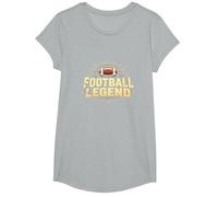 Football Legend: Vintage Gridiron Glory for Sports Fans T-Shirt, Girls, Heather Grey, Small