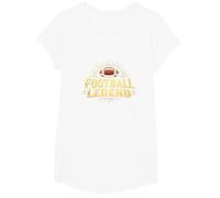 Football Legend: Vintage Gridiron Glory for Sports Fans T-Shirt, Girls, White, XS