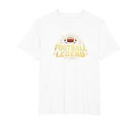 Football Legend: Vintage Gridiron Glory for Sports Fans T-Shirt, Men's Big and Tall, White, 4X Tall