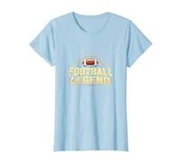 Football Legend: Vintage Gridiron Glory for Sports Fans T-Shirt, Women, Baby Blue, S