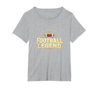 Football Legend: Vintage Gridiron Glory for Sports Fans T-Shirt, Women's Plus, Heather Grey, 5X