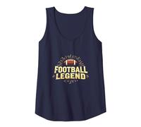 Football Legend: Vintage Gridiron Glory for Sports Fans Tank Top, Women, Navy, S