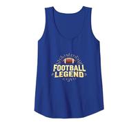 Football Legend: Vintage Gridiron Glory for Sports Fans Tank Top, Women, Royal Blue, M