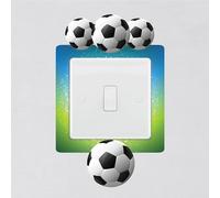 Football Light Switch Surround Sticker Football Team Soccer Player Decal Wall Art Sticker Vinyl Kids Boys Girl Bedroom Sports Room Decor