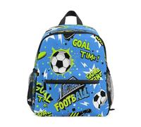 Football Lightning Sneakers Soccer Goal Pattern Toddler Backpack, Boy Backpack Preschool Bag Kindergarten Schoolbag Nursery Travel Bag for Girl