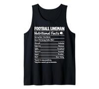 Football Lineman Nutritional Facts Strength Men Boys Tank Top