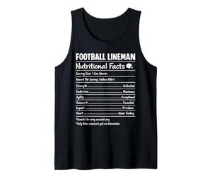 Football Lineman Nutritional Facts Strength Men Boys Tank Top