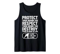 Football Lineman Protect Respect Destroy Game Day Touchdown Tank Top