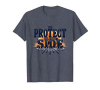 Football Lineman Protect The Blind Side Graphic T-Shirt, Men, Heather Blue, XXL