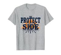 Football Lineman Protect The Blind Side Graphic T-Shirt, Men, Heather Grey, 4XL