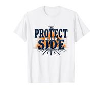 Football Lineman Protect The Blind Side Graphic T-Shirt, Men, White, M