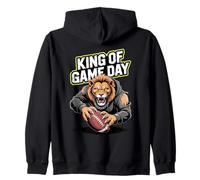 Football Lion King of the Field American Football Big Match Zip Hoodie