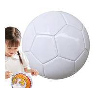 Football Match Ball - Training Practice Competitions | Plain White Football Ball | Size 3/4/5 Autograph White Football Signature For High School College Official Training