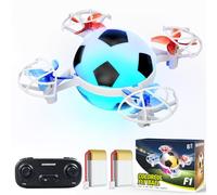 Football Mini Drone for Kids with Colourful LED Lights, Hand Launch RC Toy