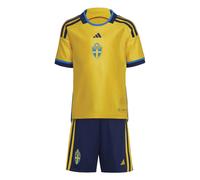 Football Mini Kit Kids Yellow 2022-2023 Sweden Home Soccer Jersey Outfit Set