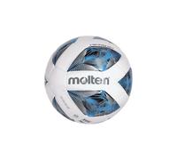 Molten Vantaggio 3555 Hybrid Bonded Football | FIFA Quality Pro Match Ball | Durable Textured PU Leather | Size 5 - For Boys and Girls Aged 14 plus & Adults | Hi-Vis Blue Flame Design