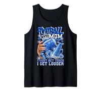 Football Mom I Get Louder Sparkle Gameday Fan Tank Top