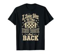 Football Mom Love You to The End Zone and Back Value Graphic T-Shirt