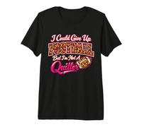 Football Mom Not A Quitter Funny Saying Premium T-Shirt