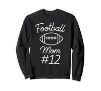 Football Mom Number 12 Biggest Fan Woman Team Game My Son Sweatshirt