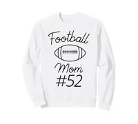 Football Mom Number 52 Biggest Fan Woman Team Mother My Son Sweatshirt