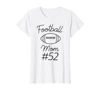 Football Mom Number 52 Biggest Fan Woman Team Mother My Son T-Shirt