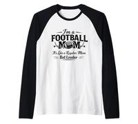 Football Moms Like Regular Ones But Louder Raglan Baseball Tee
