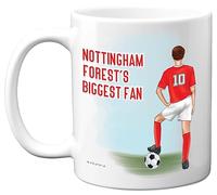 Football Mug Gift for Forest Fans - Footy Biggest Fan - Happy Birthday Mugs Present Gifts for Son Dad Brother Uncle Colleague Friend Cousin, 11oz Ceramic Dishwasher Safe Coffee Tea Cup