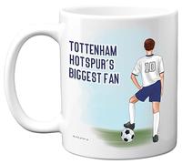 Football Mug Gift for Tottenham Fans - Footy Biggest Fan - Happy Birthday Mugs Present Gifts for Son Dad Brother Uncle Colleague Friend Cousin, 11oz Ceramic Dishwasher Safe Coffee Tea Cup