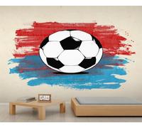 Football Mural Black and White Football Wall Murals Sports Themed Murals Boys Bedroom Mural High Resolution Wallpaper for Living Room Bathroom Kitchen 250 x 175 cm