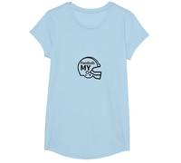 Football: My Helmet Icon for Sports Enthusiasts T-Shirt, Girls, Baby Blue, Small