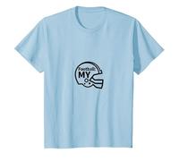 Football: My Helmet Icon for Sports Enthusiasts T-Shirt, Kids, Baby Blue, 10 Years