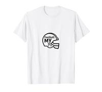 Football: My Helmet Icon for Sports Enthusiasts T-Shirt, Men, White, XL