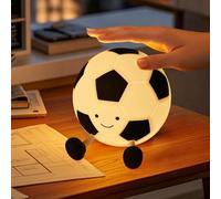 Football Night Light, Cute Silicone Lamp for Children, Rechargeable Portable Baby Football Nightlights 30 Mins Timer, 3 Levels Brightness with Touch Light Portable Lamps, Bedroom Lights for Boys Girls