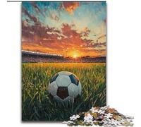 Football on The Grassland 1000 Pieces Jigsaw Puzzle For Adults Teens, Brain Intelligence Challenge Addictive Toys Birthday Gifts for Age 14+ 26x38cm
