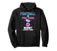 Football or Pom Poms Cheerleader Mommy Loves You Baby Pullover Hoodie