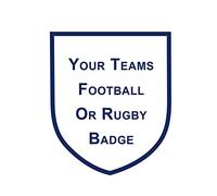 Football Or Rugby Badge Icing Cake Topper, Any team (2.5" High x 3 Badges)