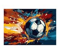 Football Paint by Numbers, Paint by Numbers Adult, DIY Hand Painted Oil Painting for Home Décor, Gift, 40 x 50 cm