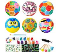 Football Painting Kit, Kids Imagination Graffiti Toy, Glow in the Dark Stickers with Art Supplies, DIYers Creative Coloring Ball, Ideal for Bedroom, Holidays, Classroom, Indoor Play, Multicolor