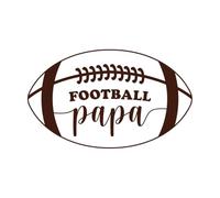 Football papa Design Template Lettering Decals 36x59.8cm Do not Damage The Wall Surface Coffee