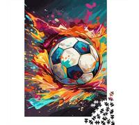 Football Paper Jigsaw Puzzles 1000 Pieces Jigsaw Creative Rectangular Large Family Puzzle Game Artwork for Adults Teens 1000pcs (38x26cm)