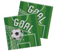 Football Party Paper Napkins Disposable 50 Pack 33 x 33 cm Dinner Napkins
