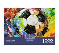 Football Pattern - Graffiti Football 1000 Piece 。 Puzzles for Adults - Colourful, Challenging & Brainteasing Adults 。 Puzzle - Puzzle The Future - 100% Recycled Cardboard - 1000pcs -70x50cm/